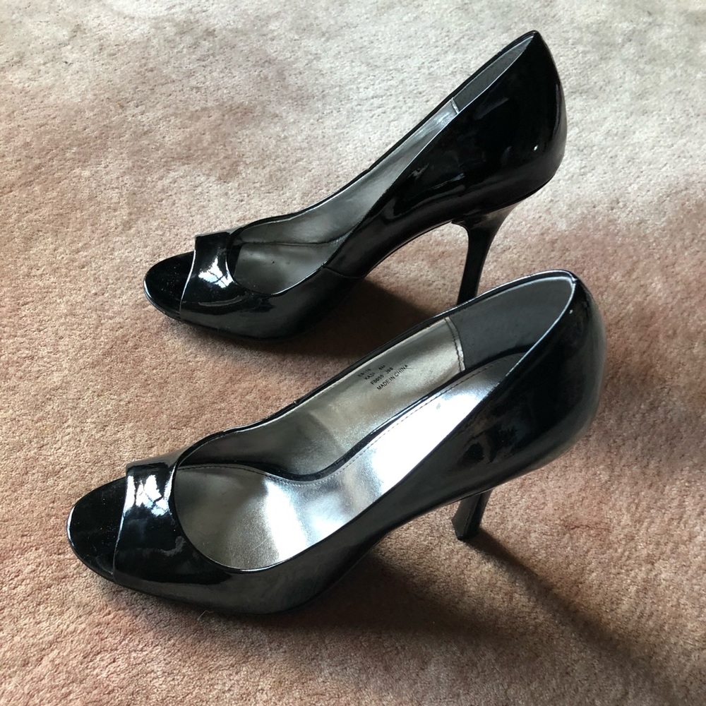 Calvin Klein peep toe pumps